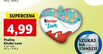 Lidl Czekoladka serce i love you kinder oferta