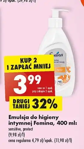 Biedronka Emulsja do higieny intymnej protect pompka oferta