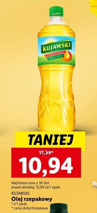 Lidl Olej rzepakowy kujawski oferta