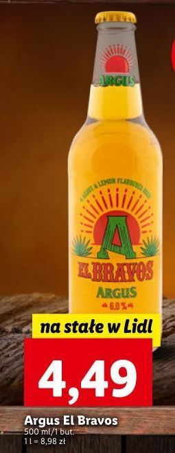 Lidl Piwo o smaku tequili argus el bravos oferta