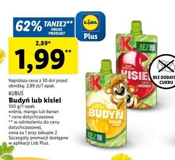 Lidl Budyń mango kubuś oferta