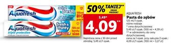 Lidl Pasta do zębów z mentolem aquafresh active fresh oferta