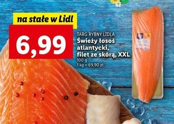 Lidl Łosoś atlantycki filet ze skórą targ rybny lidla oferta