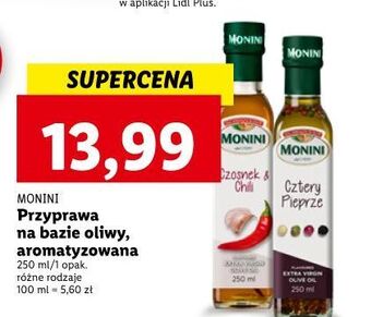 Lidl Oliwa z oliwek czosnek & chilli monini oferta