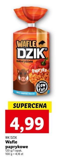 Lidl Wafle kukurydziane paprykowe dzik oferta