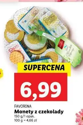 Lidl Monety z czekolady favorina oferta