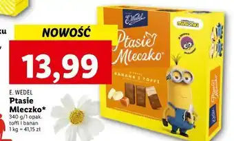 Lidl Czekoladki banan i toffi e. wedel ptasie mleczko oferta