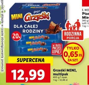 Lidl Wafelek kakaowy grześki mini oferta