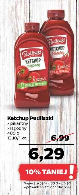 Netto Ketchup pikantny pudliszki oferta