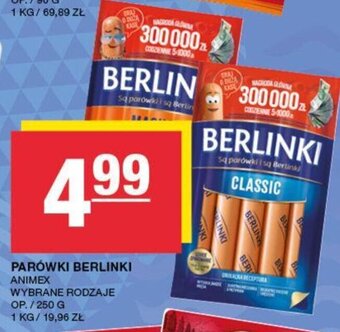 Spar Animex Parówki Berlinki 250g oferta