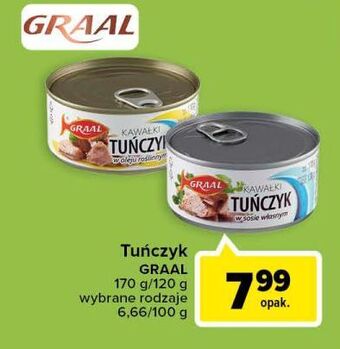 Carrefour Tuńczyk kawałki w oleju roślinnym graal oferta