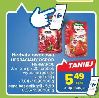 Carrefour Herbata truskawka z poziomką herbapol herbaciany ogród oferta