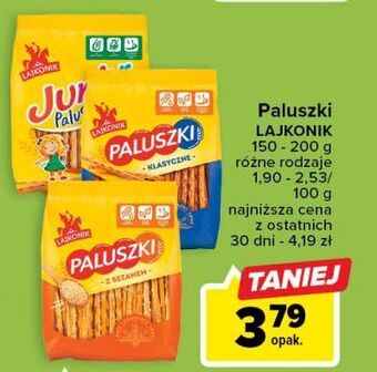 Carrefour Paluszki słone lajkonik oferta