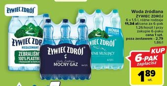 Carrefour Woda mocny gaz żywiec zdrój oferta