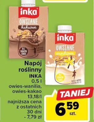 Carrefour Napój owsiany kakaowy inka owsiane oferta
