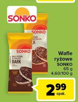 Carrefour Wafle ryżowe w czekoladzie mlecznej sonko oferta
