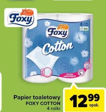 Carrefour Papier toaletowy foxy cotton oferta