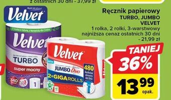 Carrefour Ręcznik papierowy velvet turbo oferta