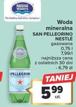 Carrefour Woda gazowana san pellegrino oferta