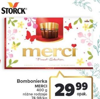 Carrefour Bombonierka czerwona storck merci oferta