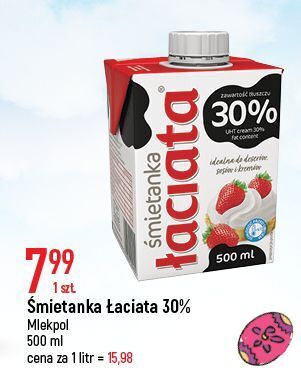 E.Leclerc Śmietanka 30 % łaciata oferta