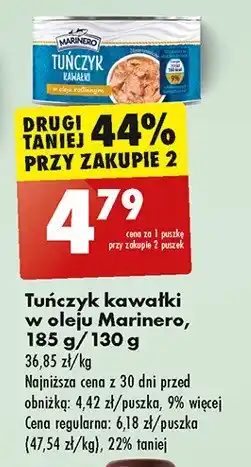 Biedronka Tuńczyk kawałki w oleju roślinnym oferta