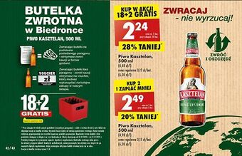 Biedronka Piwo kasztelan niepasteryzowane oferta