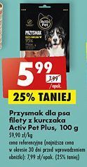Biedronka Przysmak dla psa filety z kurczaka activ pet oferta