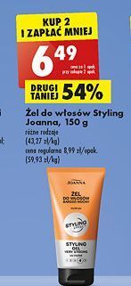 Biedronka Żel do włosów bardzo mocny joanna styling effect oferta