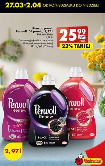 Biedronka Płyn do prania perwoll renew black oferta