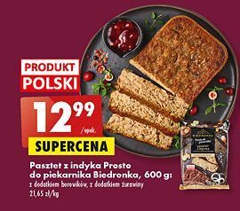 Biedronka Pasztet z indyka dodatkiem borowików biedronka prosto do piekarnika oferta