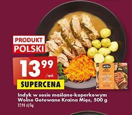 Biedronka Indyk w sosie maślano-koperkowym wolno gotowane kraina mięs oferta