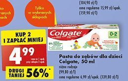 Biedronka Pasta do zębów 0-2 natural fruit colgate kids oferta