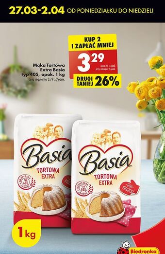 Biedronka Mąka tortowa extra basia oferta
