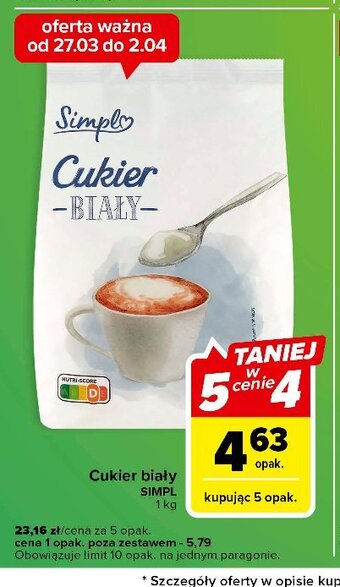 Carrefour Express Cukier biały oferta
