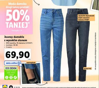 Lidl Jeansy damskie 38-46 oferta