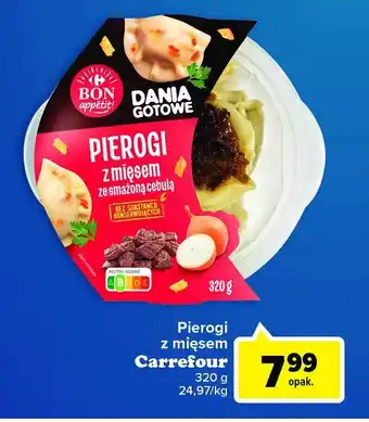 Carrefour Pierogi z mięsem ze smażoną cebulką oferta