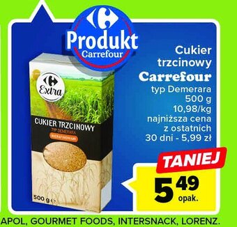 Carrefour Cukier trzcinowy oferta