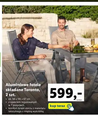 Lidl Fotele składane toronto oferta