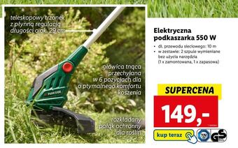Lidl Podkaszarka elektryczna 550w parkside oferta