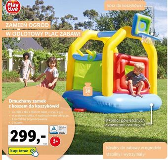 Lidl Dmuchany zamek ogrodowy 160 x 180 cm playtive oferta