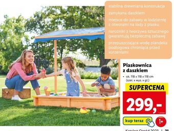 Lidl Piaskownica z daszkiem oferta