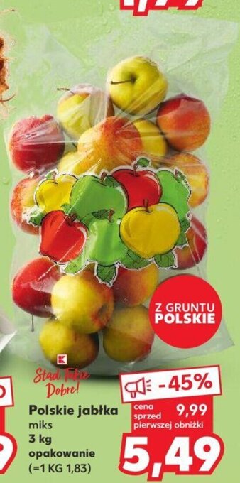 Kaufland Polskie jabłka 3kg oferta