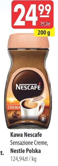 MOKPOL Nescafé crema kawa rozpuszczalna 200 g oferta