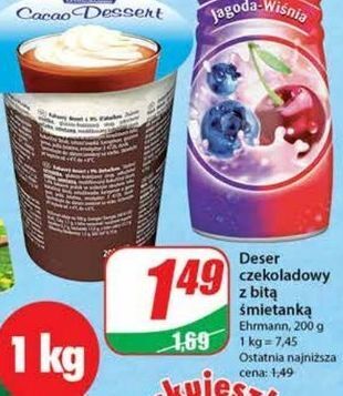 Dino Deser czekoladowy z bitą śmietaną ehrmann oferta