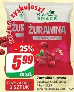 Dino Żurawina cała bakaliowy snack oferta