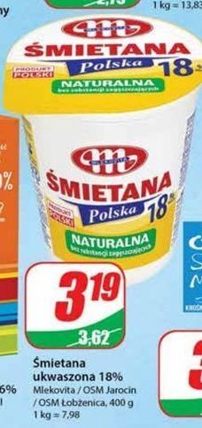 Dino Śmietana ukwaszona 18% osm łobżenica oferta