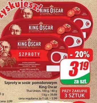 Dino Szproty w sosie pomidorowym king oscar oferta