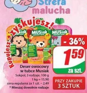 Dino Mus jabłko banan truskawka musiak oferta