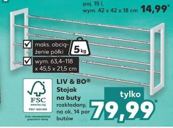 Kaufland Stojak na buty metalowy liv & bo oferta